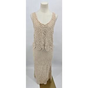 MANGO Jamie Cotton Blend Lace Top and Skirt